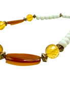 Yellow Quartz Hematite Necklace