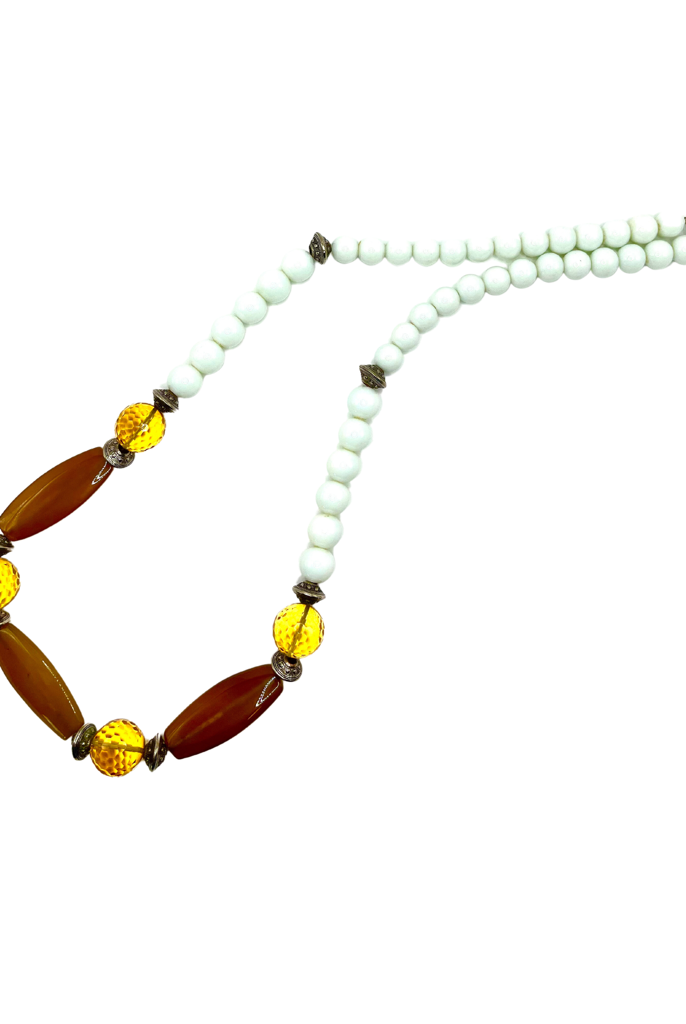 Yellow Quartz Hematite Necklace