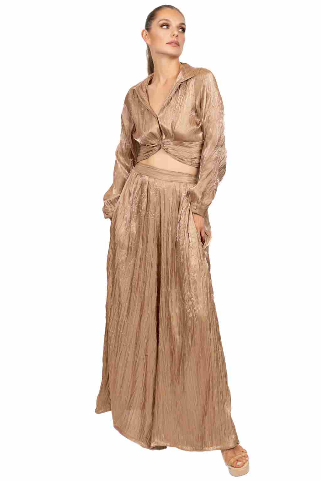 EMILIA — Shirt & Palazzo Trouser Set