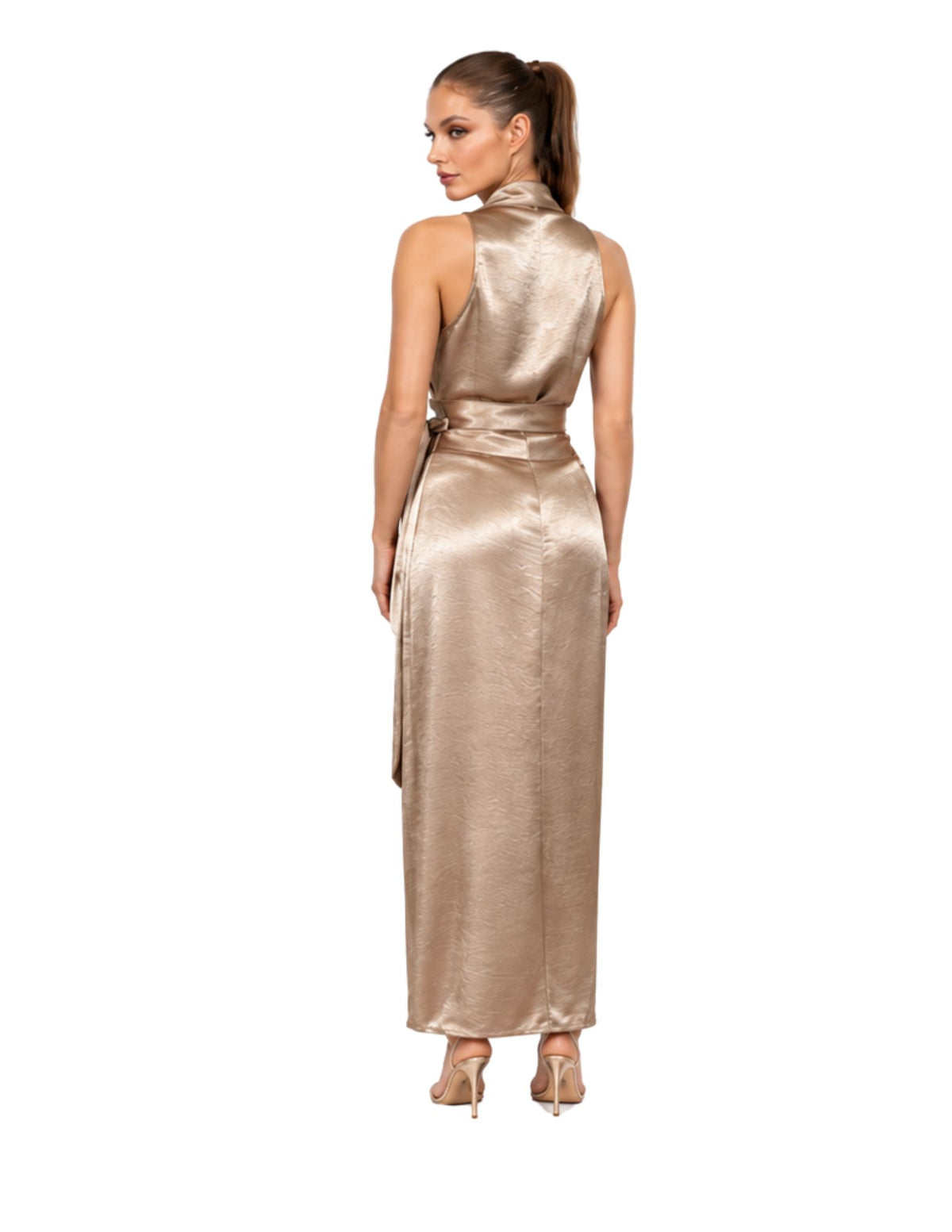 SERENA — Wrap Top & Draped Skirt Set