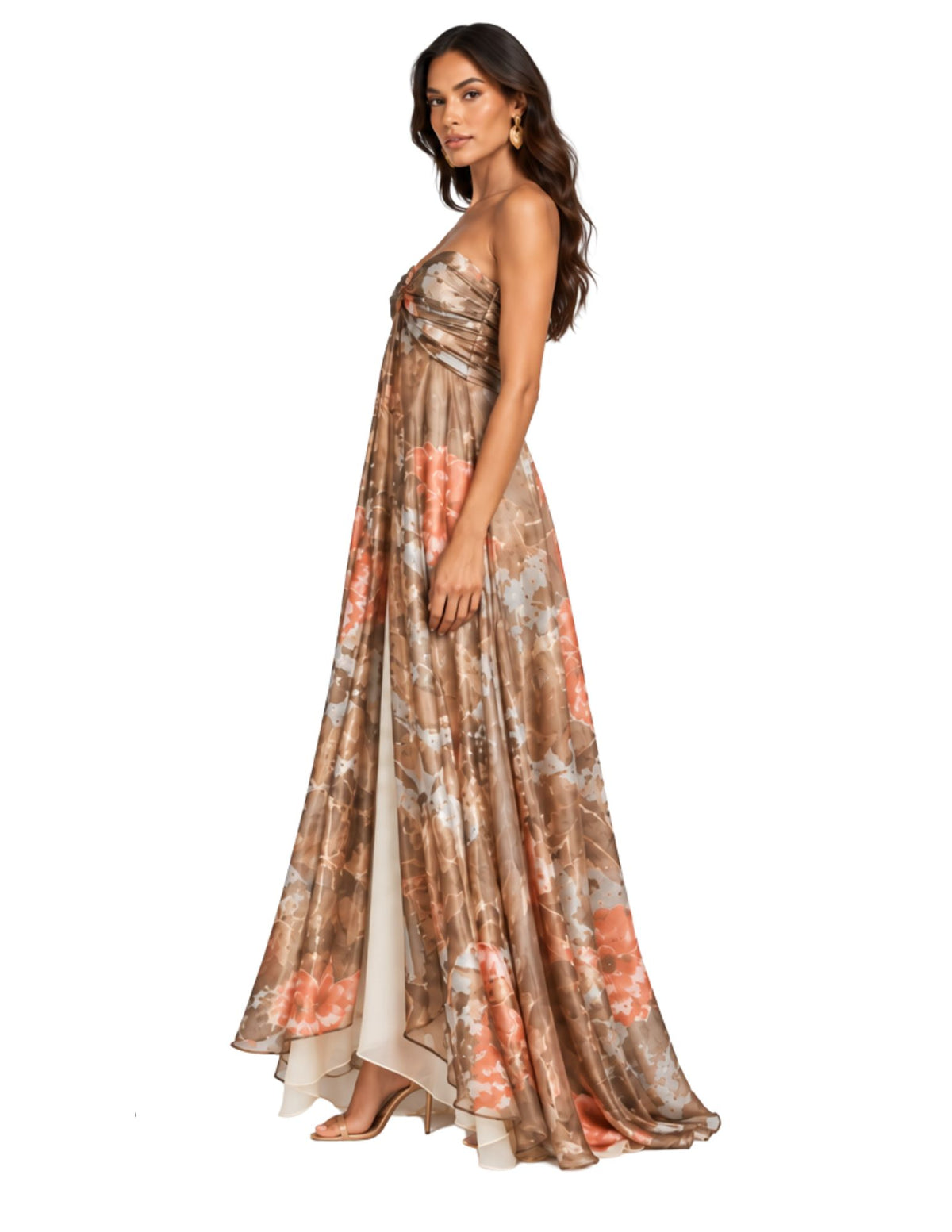 SOLARA — Printed Resort Evening Gown